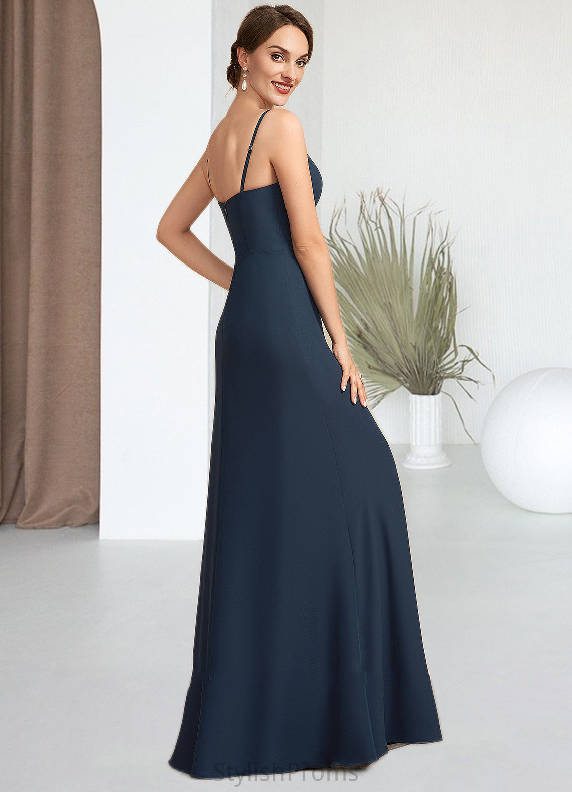 Ashleigh A-Line Square Neckline Floor-Length Chiffon Mother of the Bride Dress HQ126P0014818