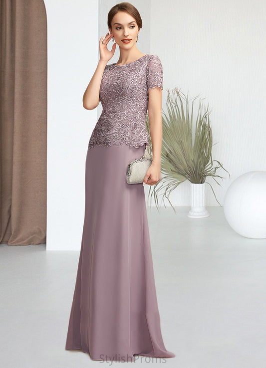 Alana A-Line Scoop Neck Floor-Length Chiffon Lace Mother of the Bride Dress HQ126P0014846