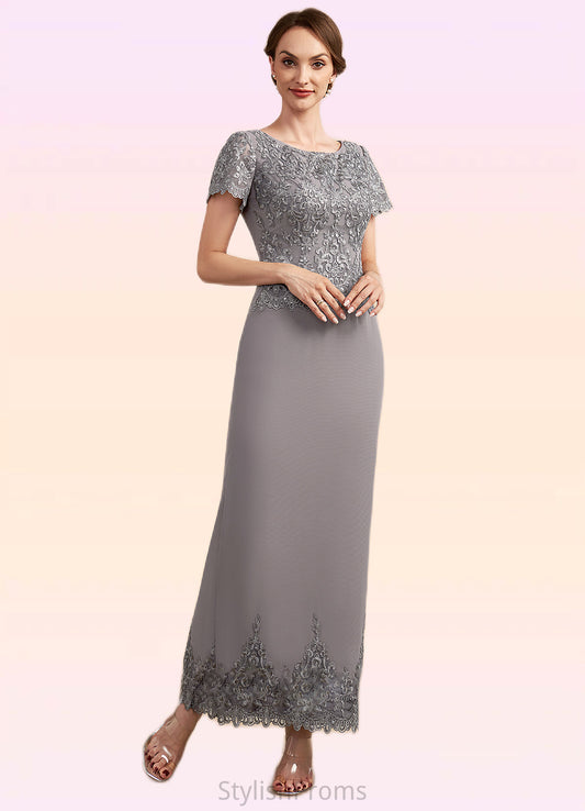 Lucy Sheath/Column Scoop Neck Ankle-Length Chiffon Lace Mother of the Bride Dress With Sequins HQ126P0014922