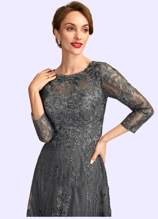 Aliyah A-Line Scoop Neck Floor-Length Lace Mother of the Bride Dress With Sequins HQ126P0014939