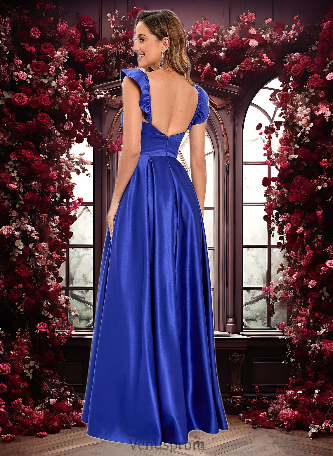 Tanya Ball-Gown/Princess Sweetheart Floor-Length Satin Prom Dresses HQP0025859