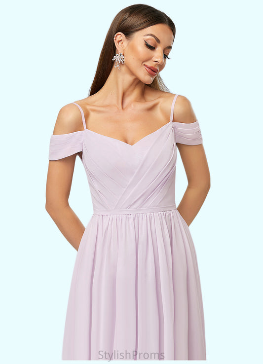 Sara A-line V-Neck Knee-Length Chiffon Cocktail Dress With Pleated HQP0022367