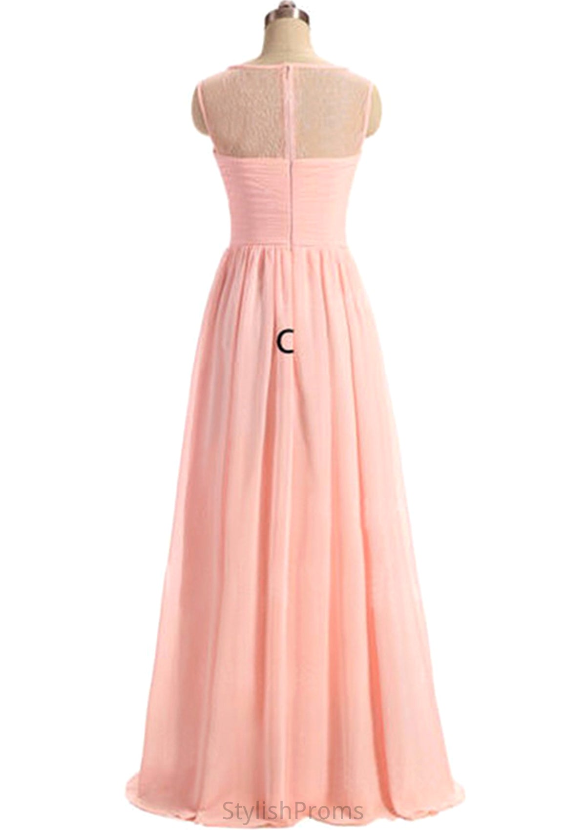 Sweetheart Sleeveless Long/Floor-Length A-Line/Princess Chiffon Bridesmaid Dresses Maryjane HQP0025418