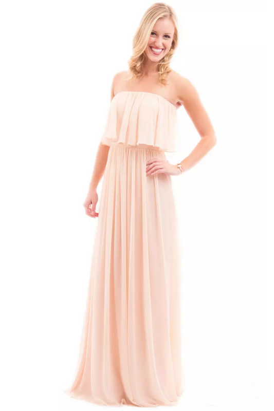 2024 Chiffon Boat Neck Bridesmaid Dresses A Line Sweep Train