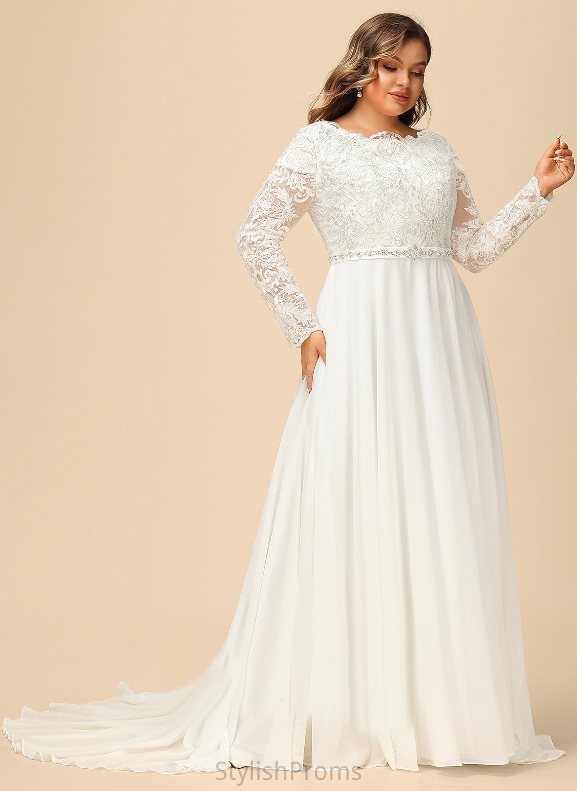 Wedding Dresses Train Dress With Chiffon Lace Court Beading A-Line Zara Wedding