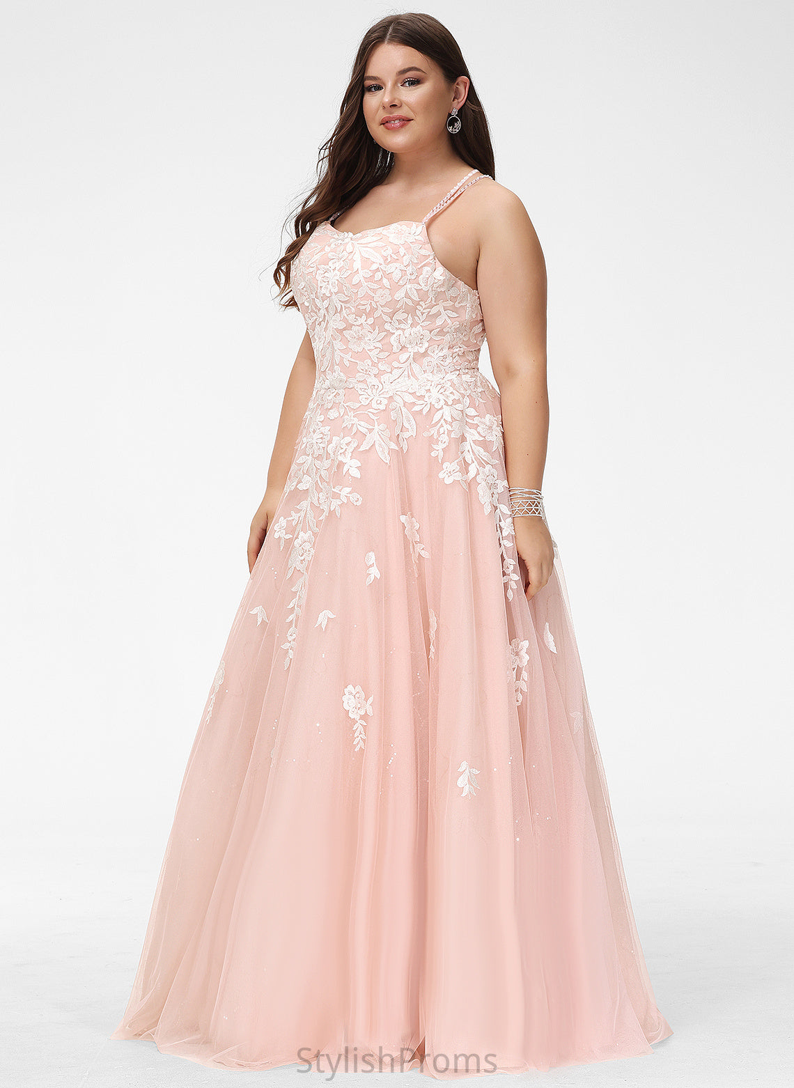 Tulle Floor-Length Square With Prom Dresses Sequins Frida Ball-Gown/Princess Lace