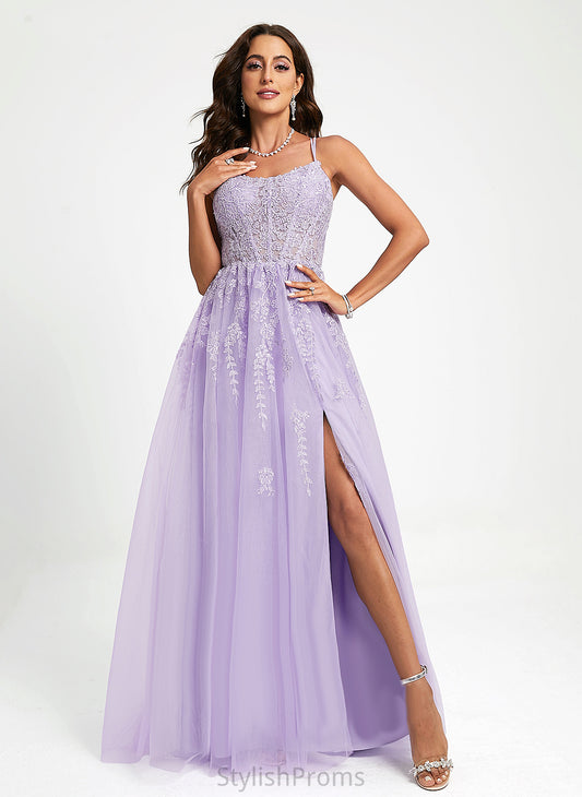 Sweep Train Scoop With Tulle Ball-Gown/Princess Zion Lace Sequins Prom Dresses