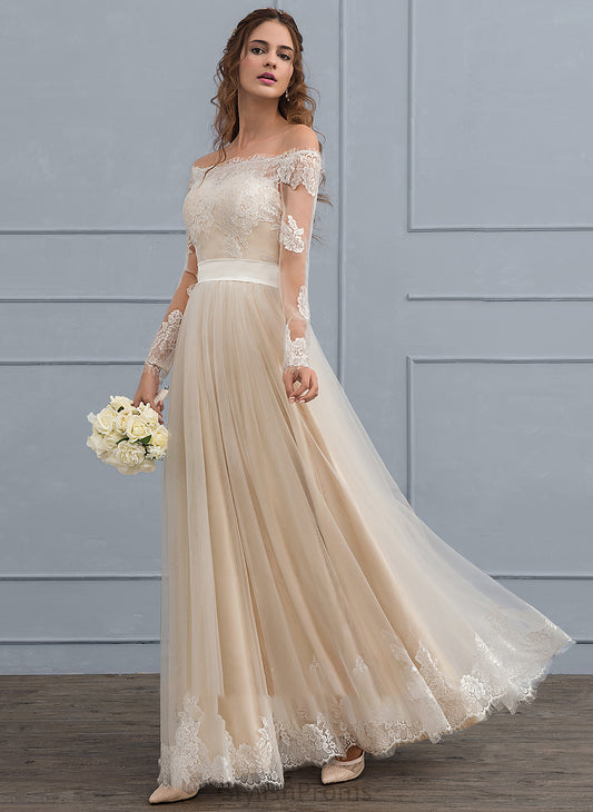 Floor-Length Tulle Wedding Dress Wedding Dresses A-Line Thalia Lace