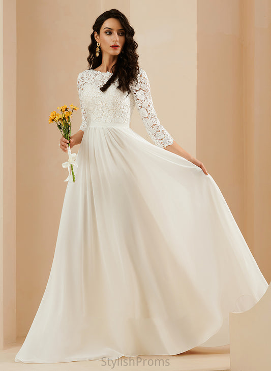 Wedding Dresses Train Lace With Wedding Sweep Dress A-Line Logan