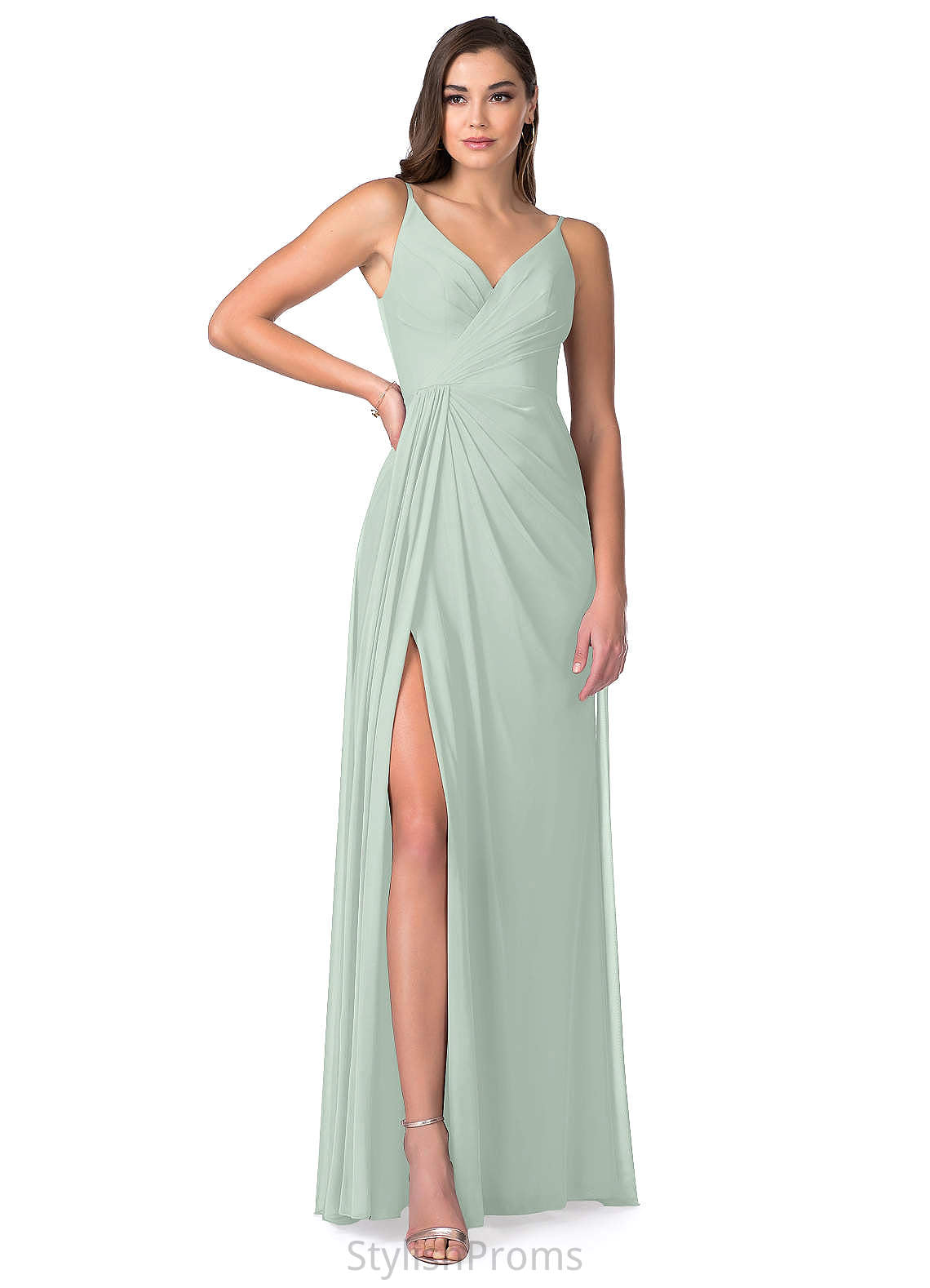 Piper Trumpet/Mermaid Sleeveless Natural Waist Spaghetti Staps Floor Length Bridesmaid Dresses