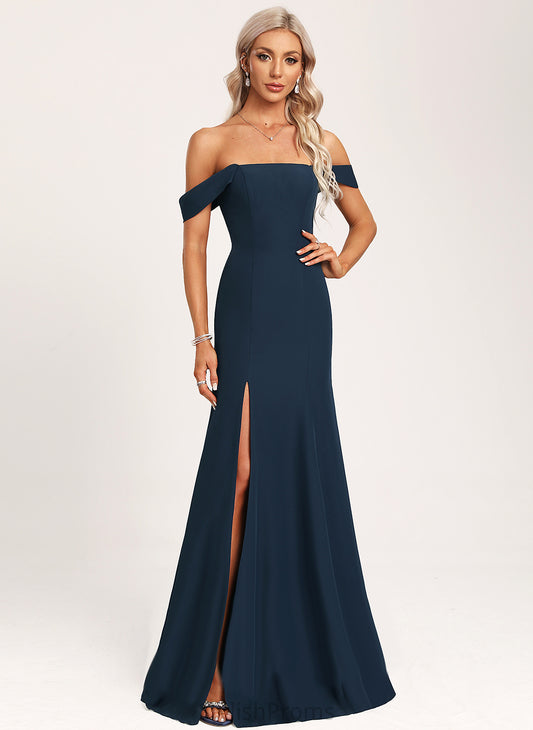 Straps&Sleeves Trumpet/Mermaid Floor-Length Neckline Off-the-Shoulder Silhouette Length Fabric Talia Bridesmaid Dresses