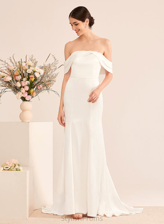 Train Dress Wedding Sweep Off-the-Shoulder Trumpet/Mermaid Ruffle Kiera With Wedding Dresses