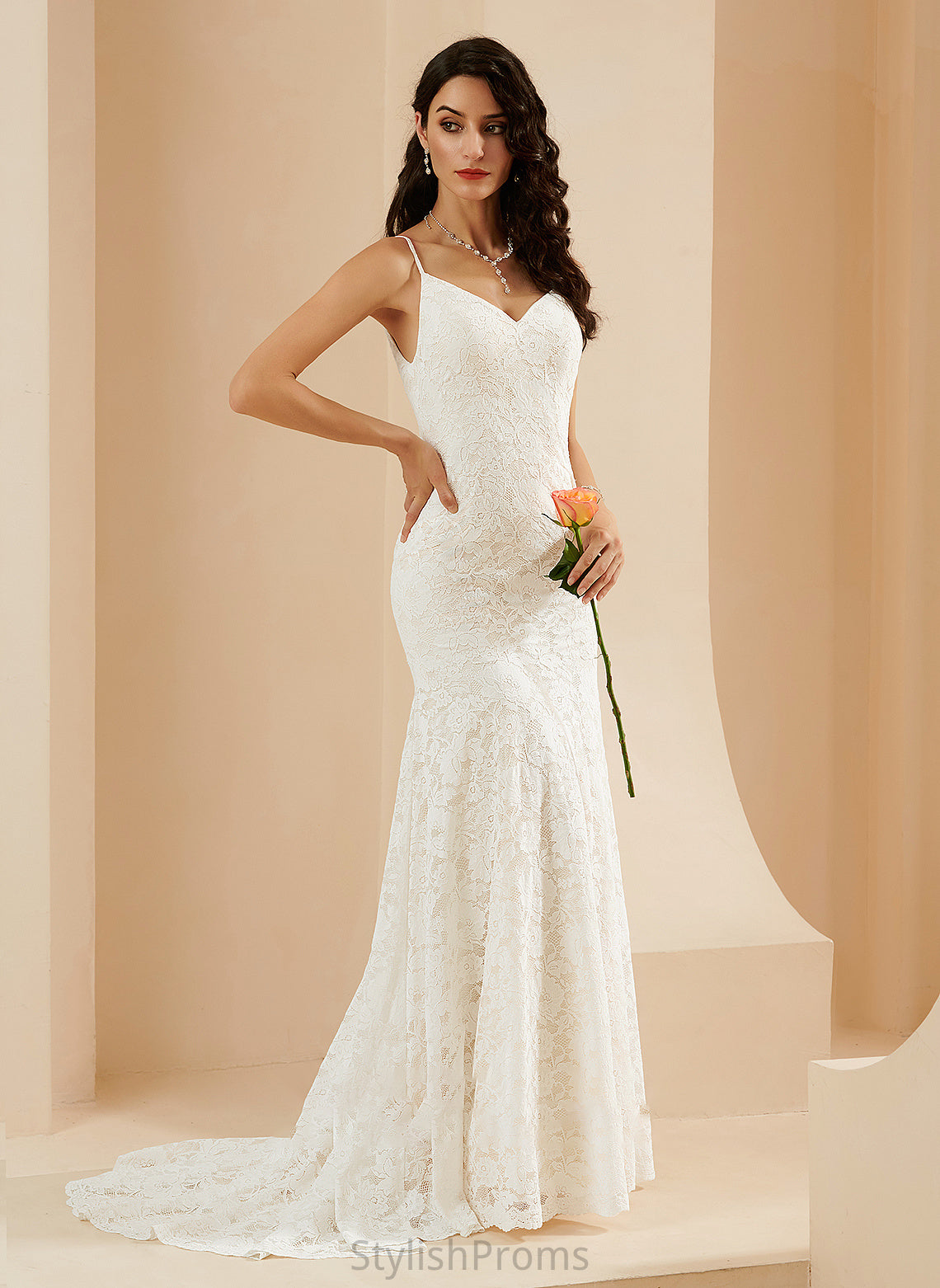 Patricia Trumpet/Mermaid Wedding Dress Court Train Wedding Dresses V-neck