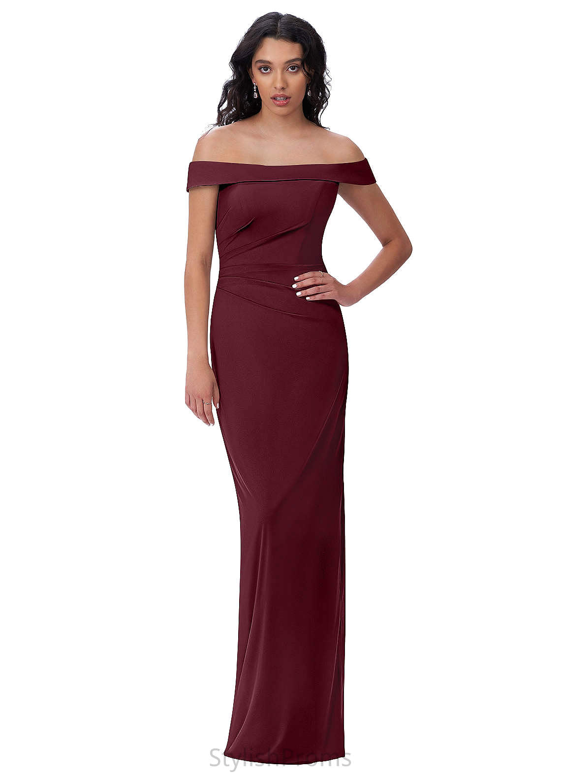 Cailyn Floor Length Sleeveless Natural Waist Scoop Trumpet/Mermaid Bridesmaid Dresses