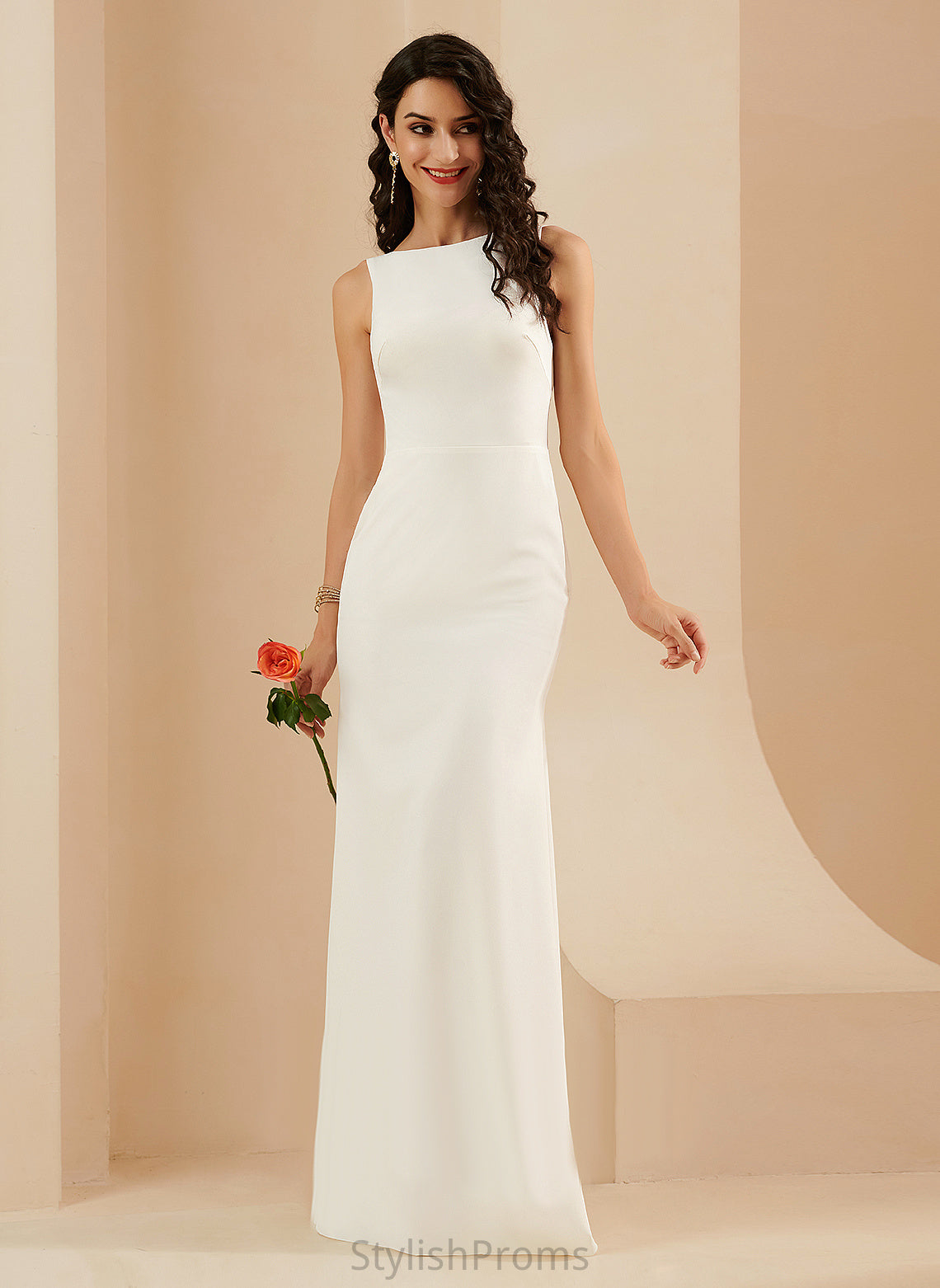 Wedding Wedding Dresses Miya Floor-Length Dress Stretch Crepe Trumpet/Mermaid