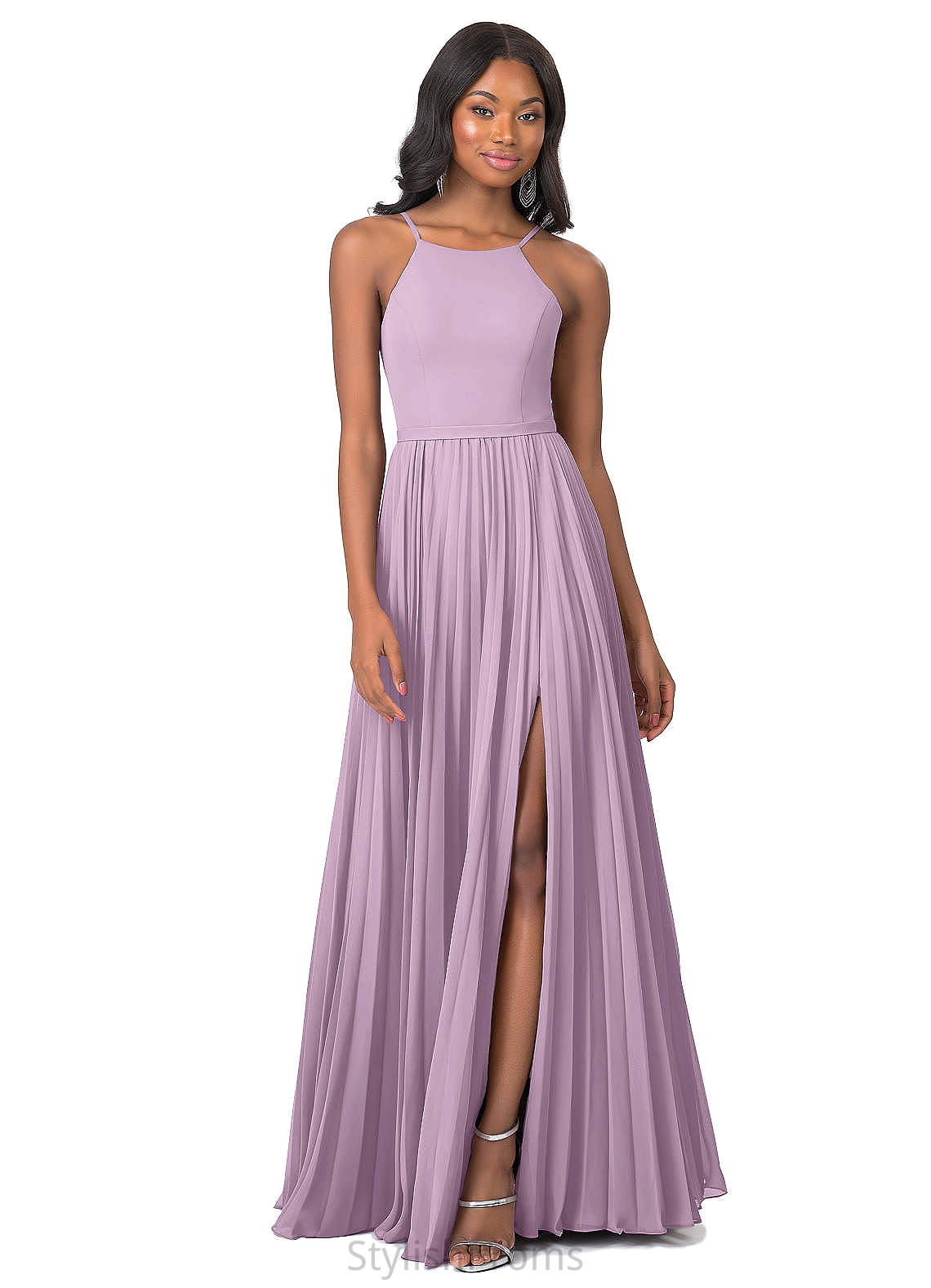 Karla Natural Waist Scoop Sleeveless Floor Length Trumpet/Mermaid Velvet Bridesmaid Dresses