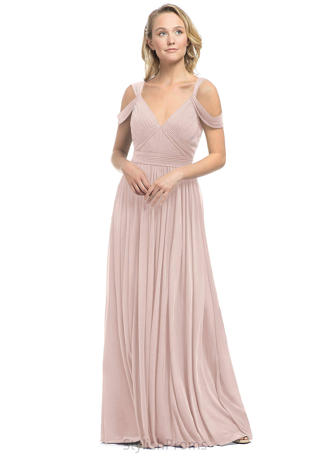 Aryanna Floor Length Trumpet/Mermaid Sleeveless Spaghetti Staps Spandex Natural Waist Bridesmaid Dresses