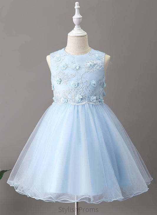 Neck - Scoop Flower(s) Knee-length Dress Sleeveless With Girl Amari Tulle/Lace Flower Girl Dresses A-Line Flower