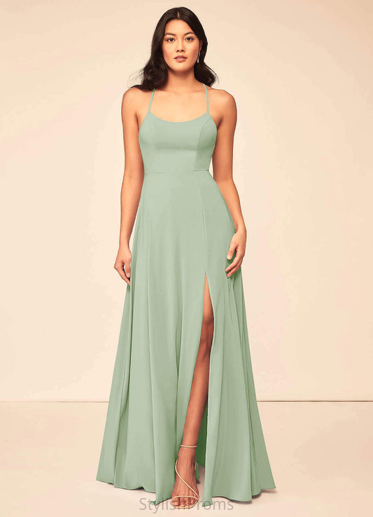 Miranda Velvet Natural Waist Trumpet/Mermaid Floor Length Sleeveless Spaghetti Staps Bridesmaid Dresses