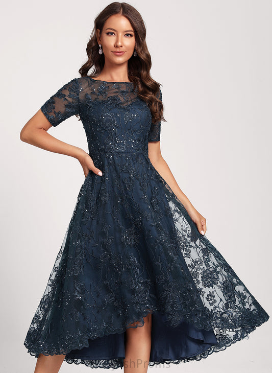 Sequins Club Dresses Neck Scoop Tulle Asymmetrical A-Line With Zara Dress Lace Cocktail