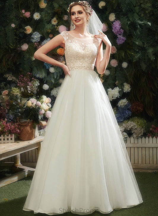 Wedding Dresses Wedding A-Line Dress Illusion Tricia Lace Train Beading With Court Sequins