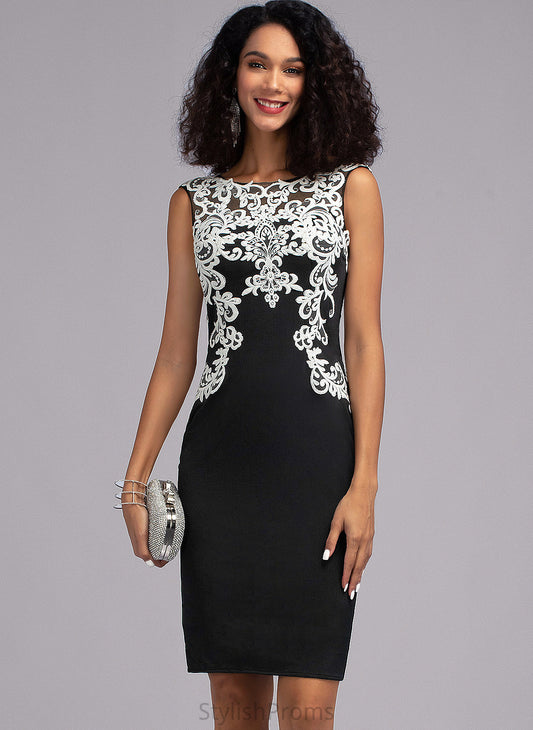 Jersey Neck Cocktail Sheath/Column Lace Cocktail Dresses Hayden Dress Scoop Knee-Length