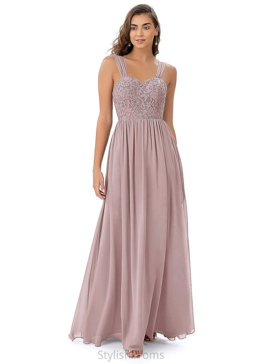 Diamond Sleeveless Trumpet/Mermaid Natural Waist Floor Length Straps Spandex Bridesmaid Dresses