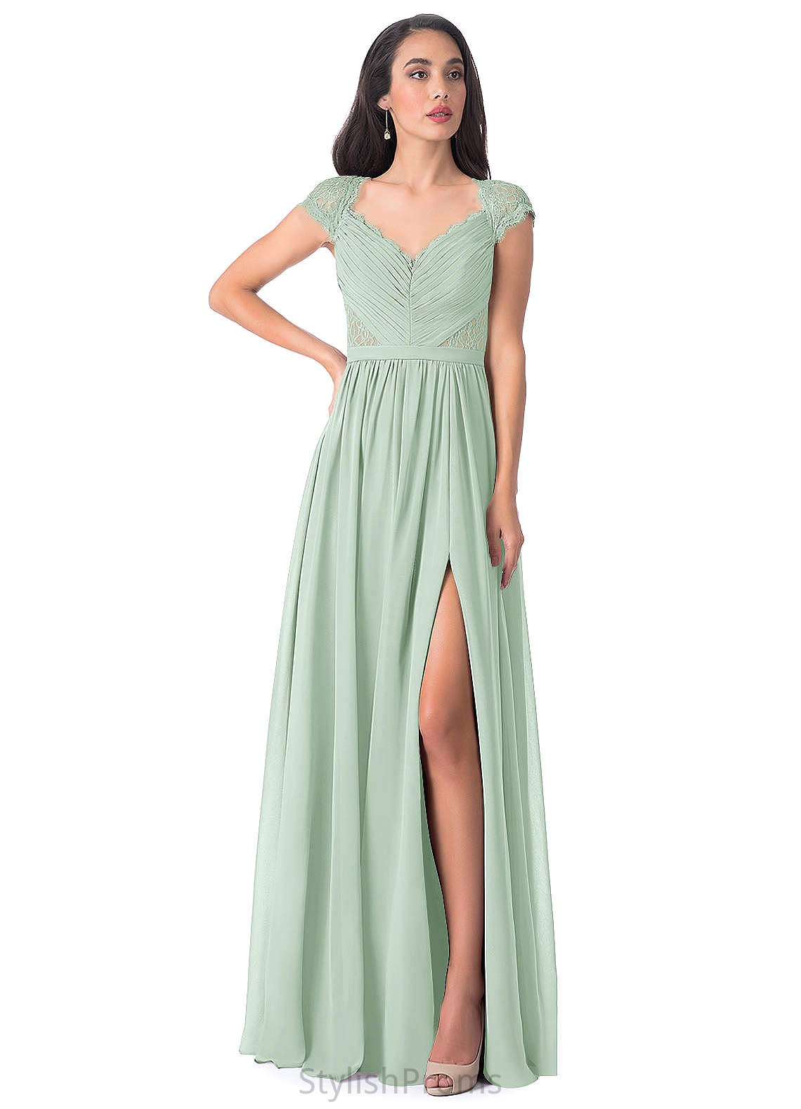 Abagail Trumpet/Mermaid Sleeveless Natural Waist One Shoulder Floor Length Bridesmaid Dresses