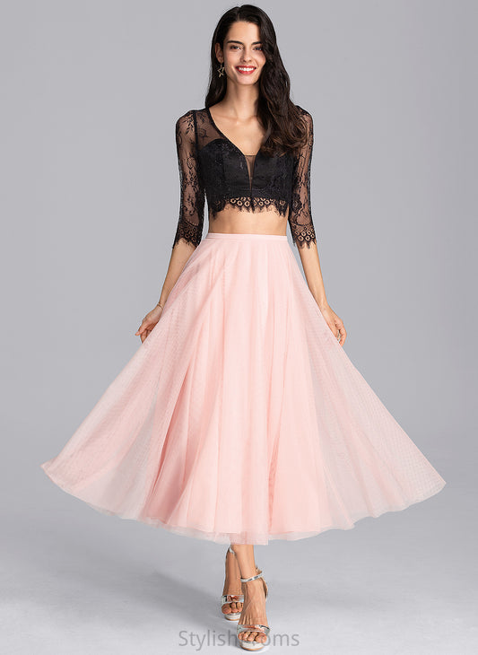 A-Line Teresa Tea-Length Cocktail Dresses Tulle Dress Cocktail