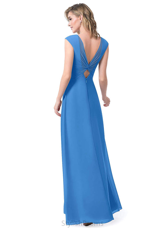 Yadira Spaghetti Staps Floor Length Trumpet/Mermaid Natural Waist Sleeveless Bridesmaid Dresses