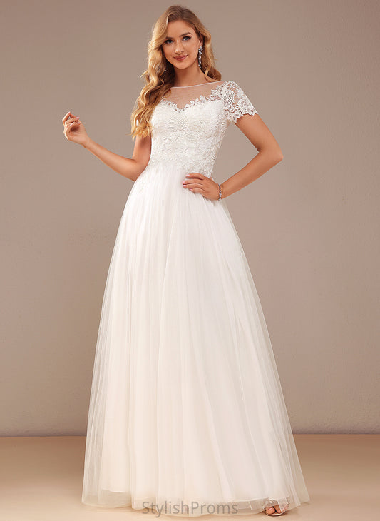 Tulle Kaylin Wedding Dresses Lace With Lace Dress Neck Scoop A-Line Floor-Length Wedding