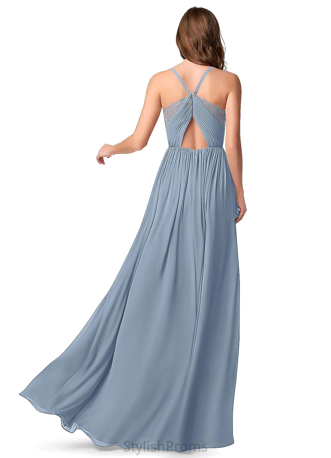 Jeanie Sleeveless Straps Natural Waist Floor Length Trumpet/Mermaid Bridesmaid Dresses