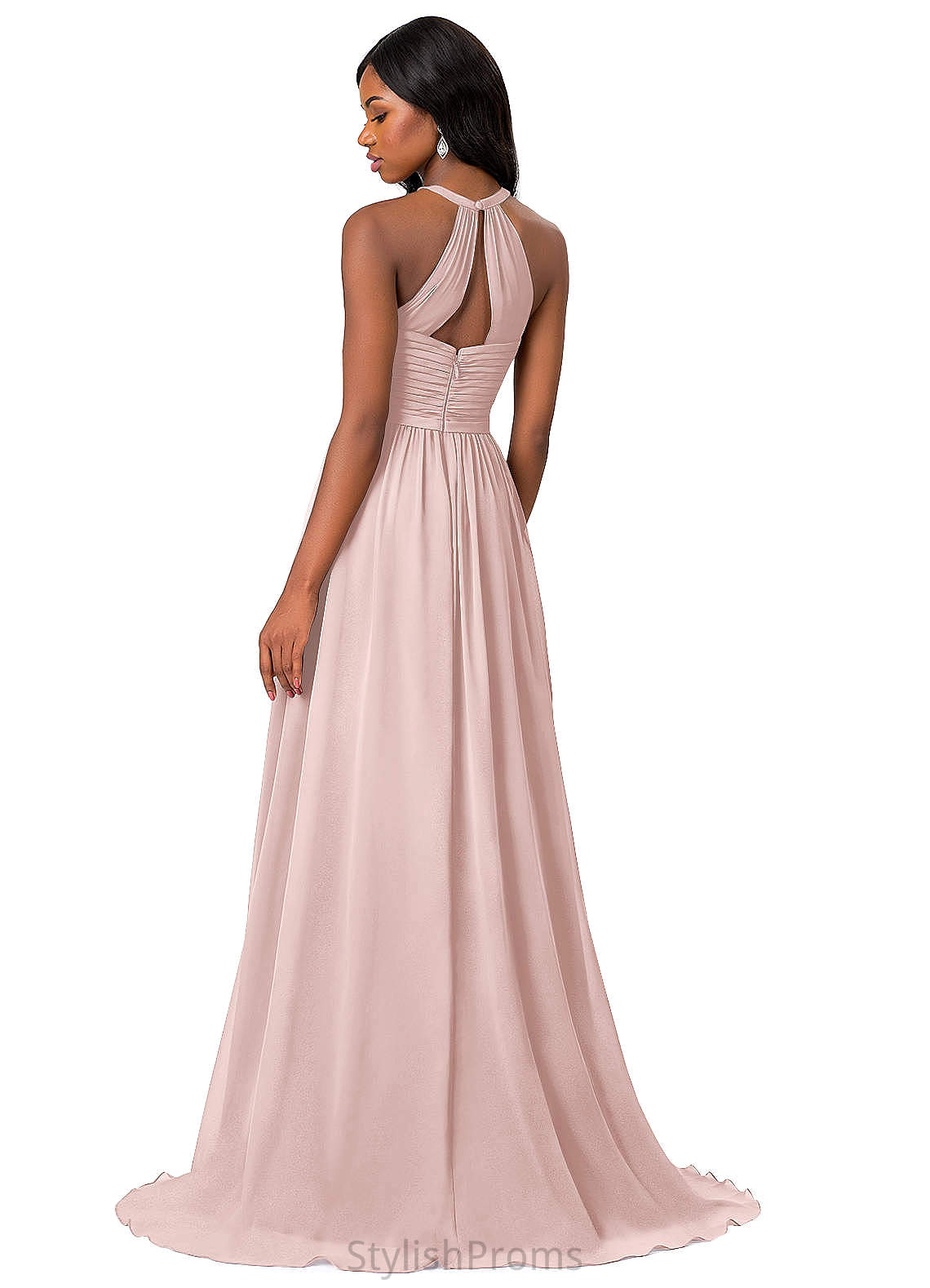 Jaylin Floor Length Sleeveless One Shoulder Trumpet/Mermaid Natural Waist Velvet Bridesmaid Dresses