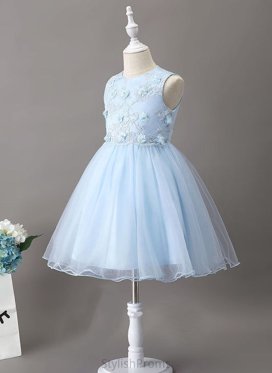 Neck - Scoop Flower(s) Knee-length Dress Sleeveless With Girl Amari Tulle/Lace Flower Girl Dresses A-Line Flower