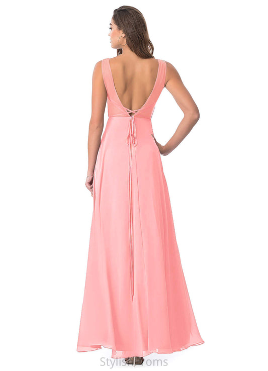 Mandy Natural Waist Floor Length Scoop Sleeveless Trumpet/Mermaid Sequins Bridesmaid Dresses