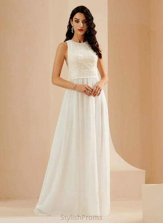 A-Line Wedding Wedding Dresses Dress Lace Train Sequins Teresa Sweep With