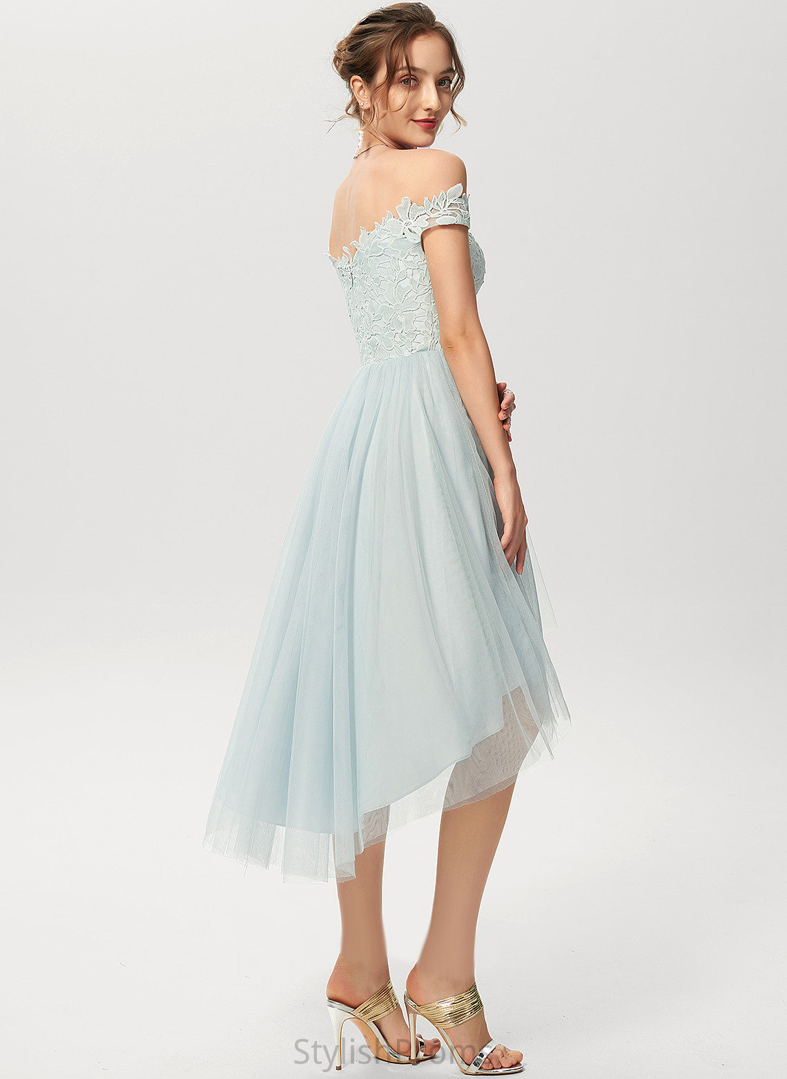 Lace A-Line Off-the-Shoulder Cocktail Dresses Aria Cocktail Tulle Dress Asymmetrical