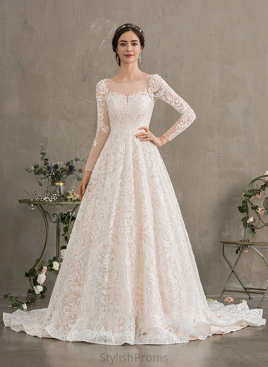 Wedding Dresses Ball-Gown/Princess Wedding Court Train Alisson Illusion Lace Dress