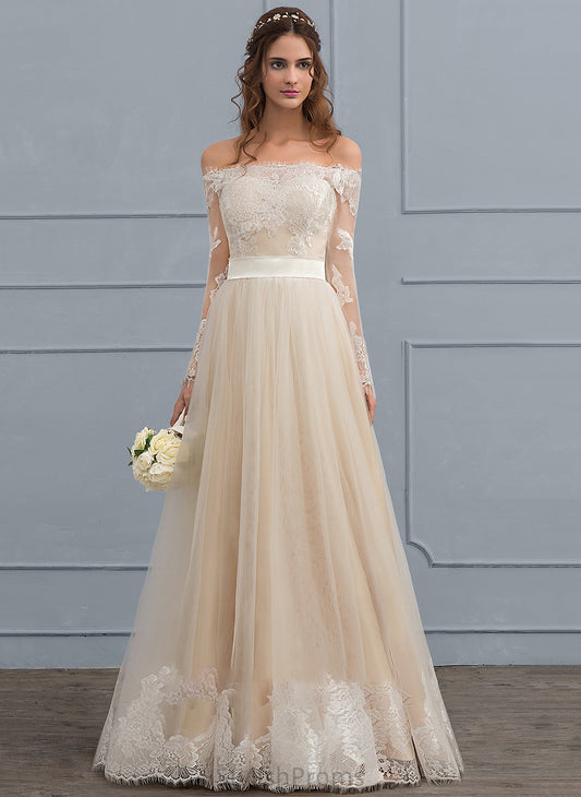 Floor-Length Tulle Wedding Dress Wedding Dresses A-Line Thalia Lace