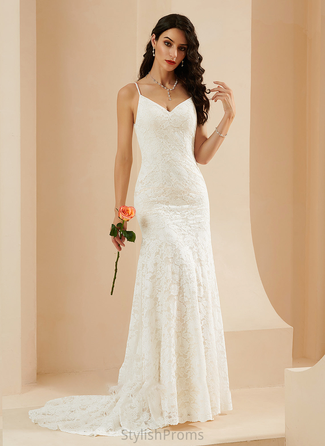 Patricia Trumpet/Mermaid Wedding Dress Court Train Wedding Dresses V-neck