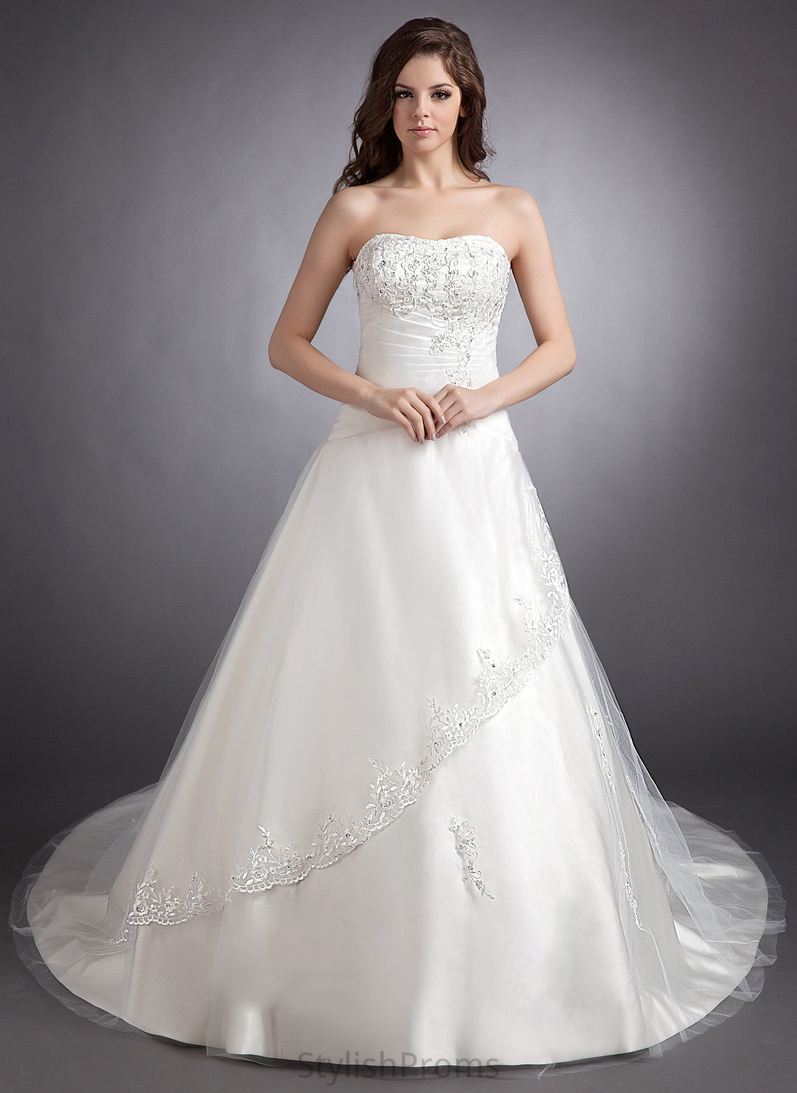 Chapel Wedding Dresses Reagan Dress Beading Train Lace Ball-Gown/Princess With Sweetheart Satin Wedding