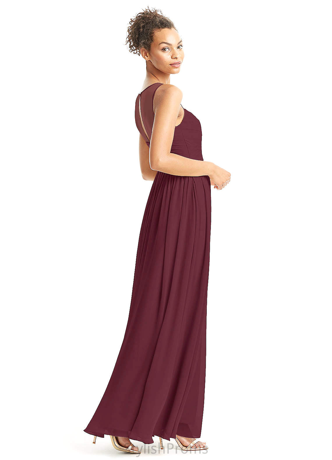 Jackie Natural Waist Floor Length Sleeveless Trumpet/Mermaid Spaghetti Staps Bridesmaid Dresses