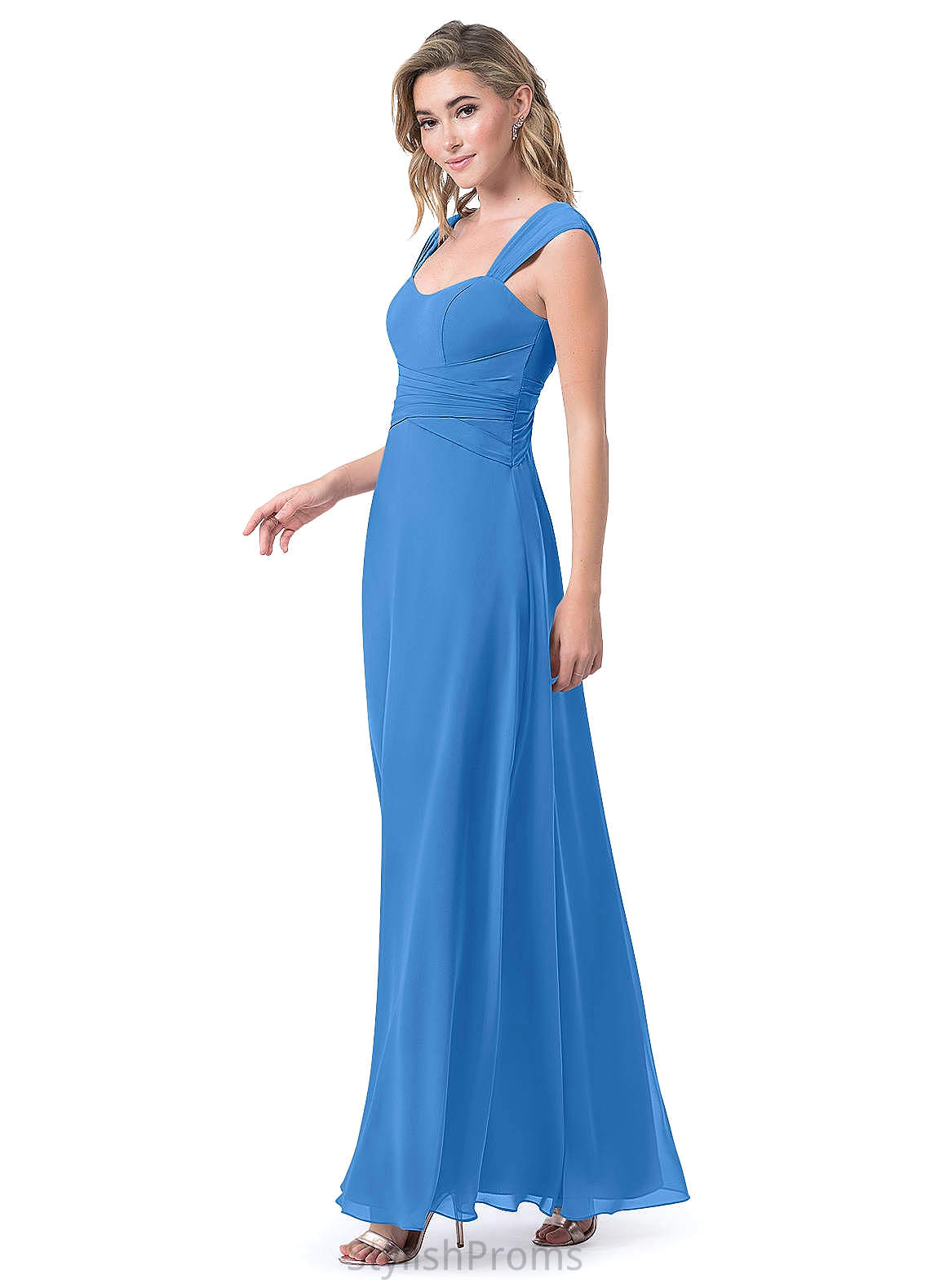 Yadira Spaghetti Staps Floor Length Trumpet/Mermaid Natural Waist Sleeveless Bridesmaid Dresses