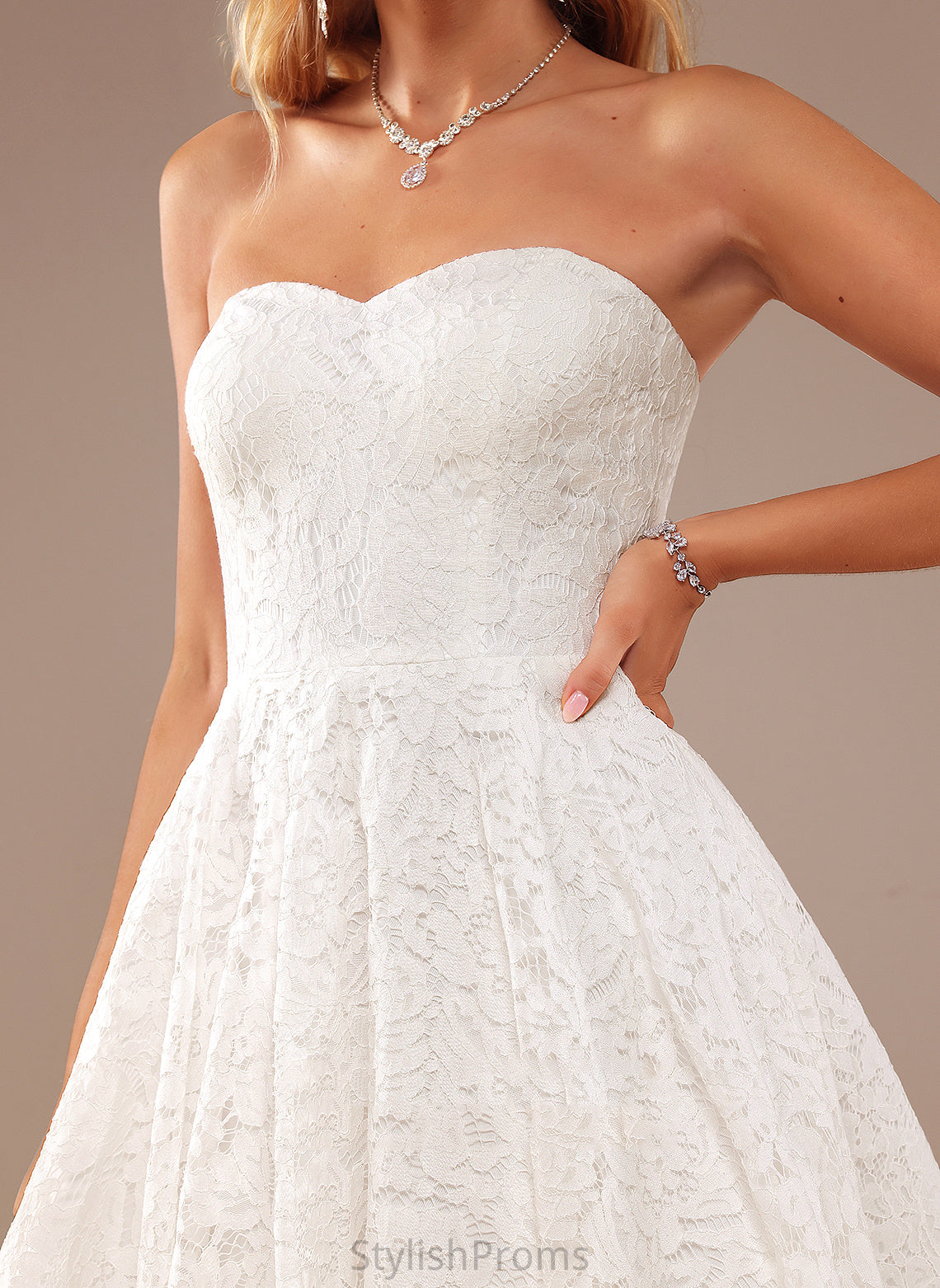 Dress Alana Wedding Dresses Sweetheart Lace Knee-Length A-Line Wedding