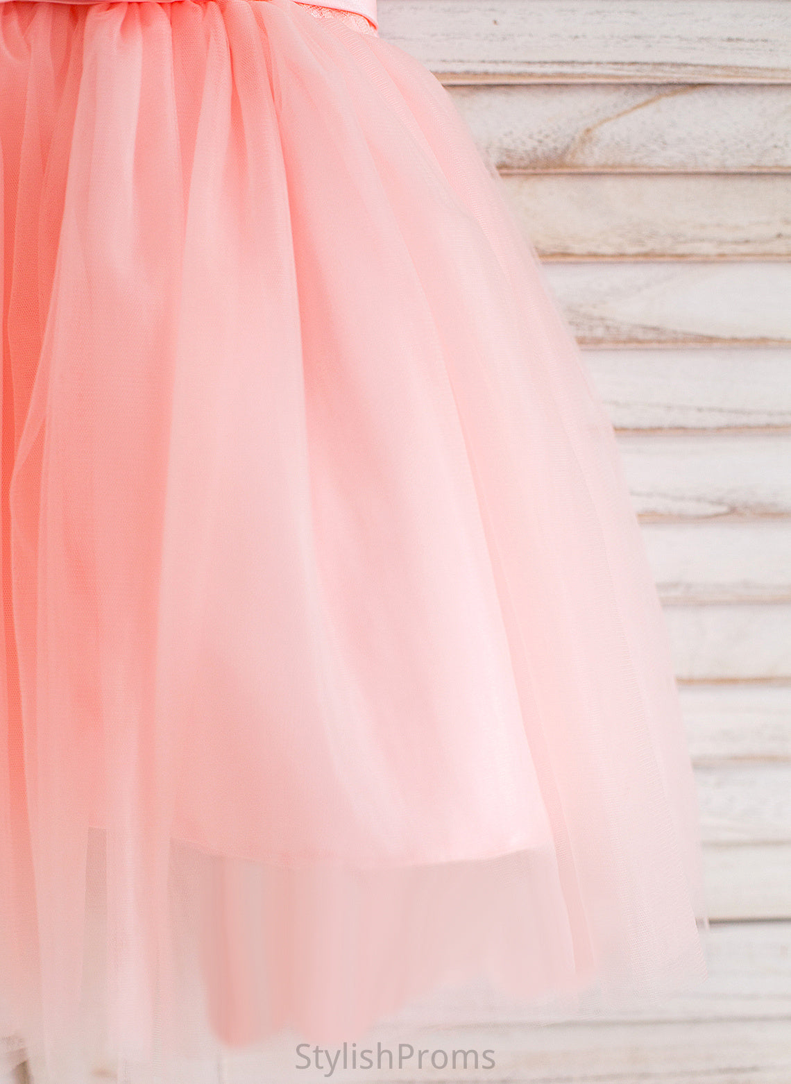 Dress Neck Girl Scoop Knee-length - Bow(s) Tulle/Lace Ball-Gown/Princess Flower Girl Dresses Flower Kimora Sleeveless With