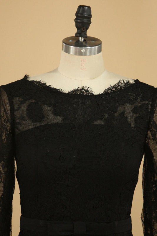 2024 Mother Of The Bride Dresses Scoop Long Sleeves Spandex & Lace