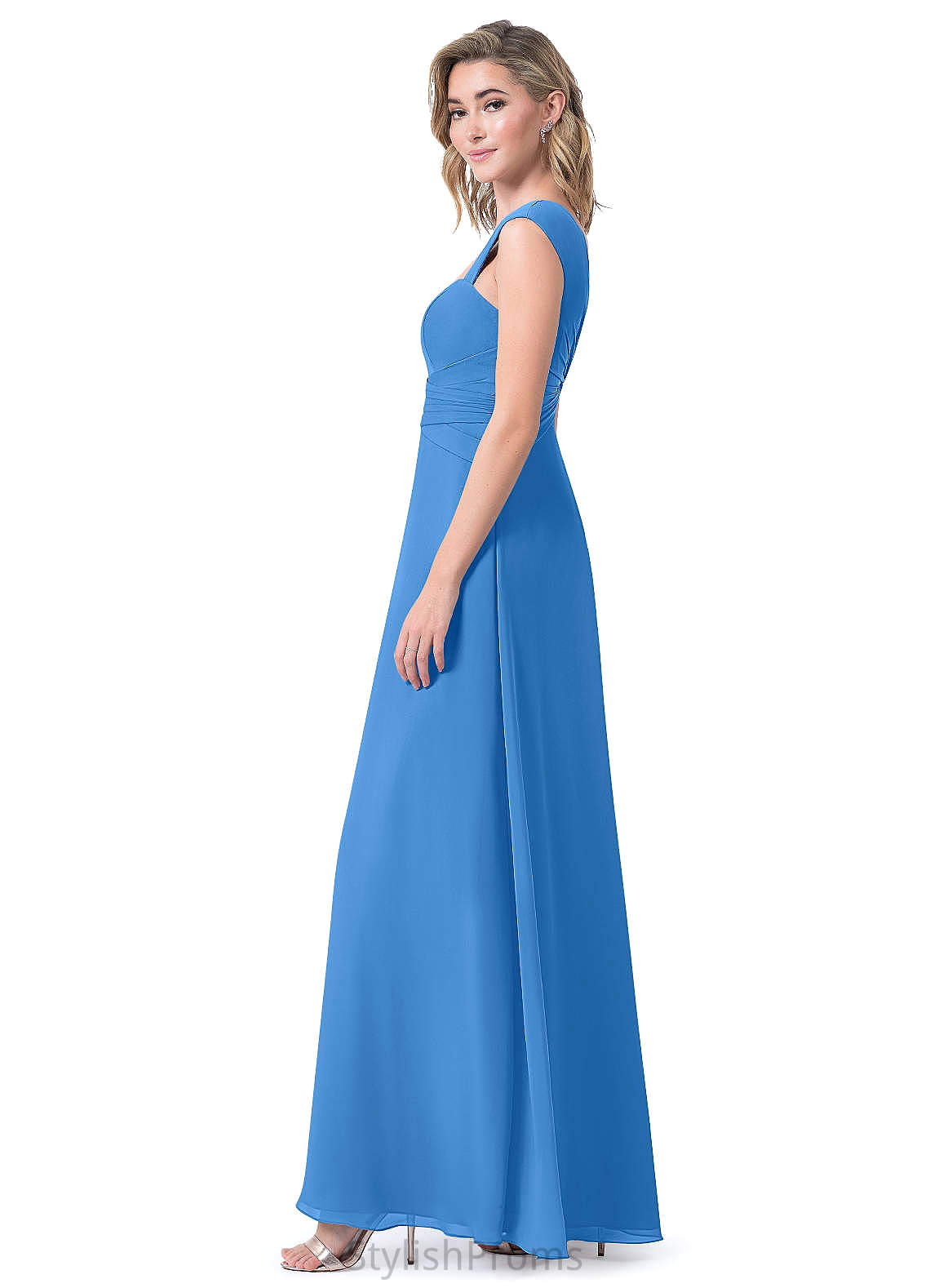 Yadira Spaghetti Staps Floor Length Trumpet/Mermaid Natural Waist Sleeveless Bridesmaid Dresses