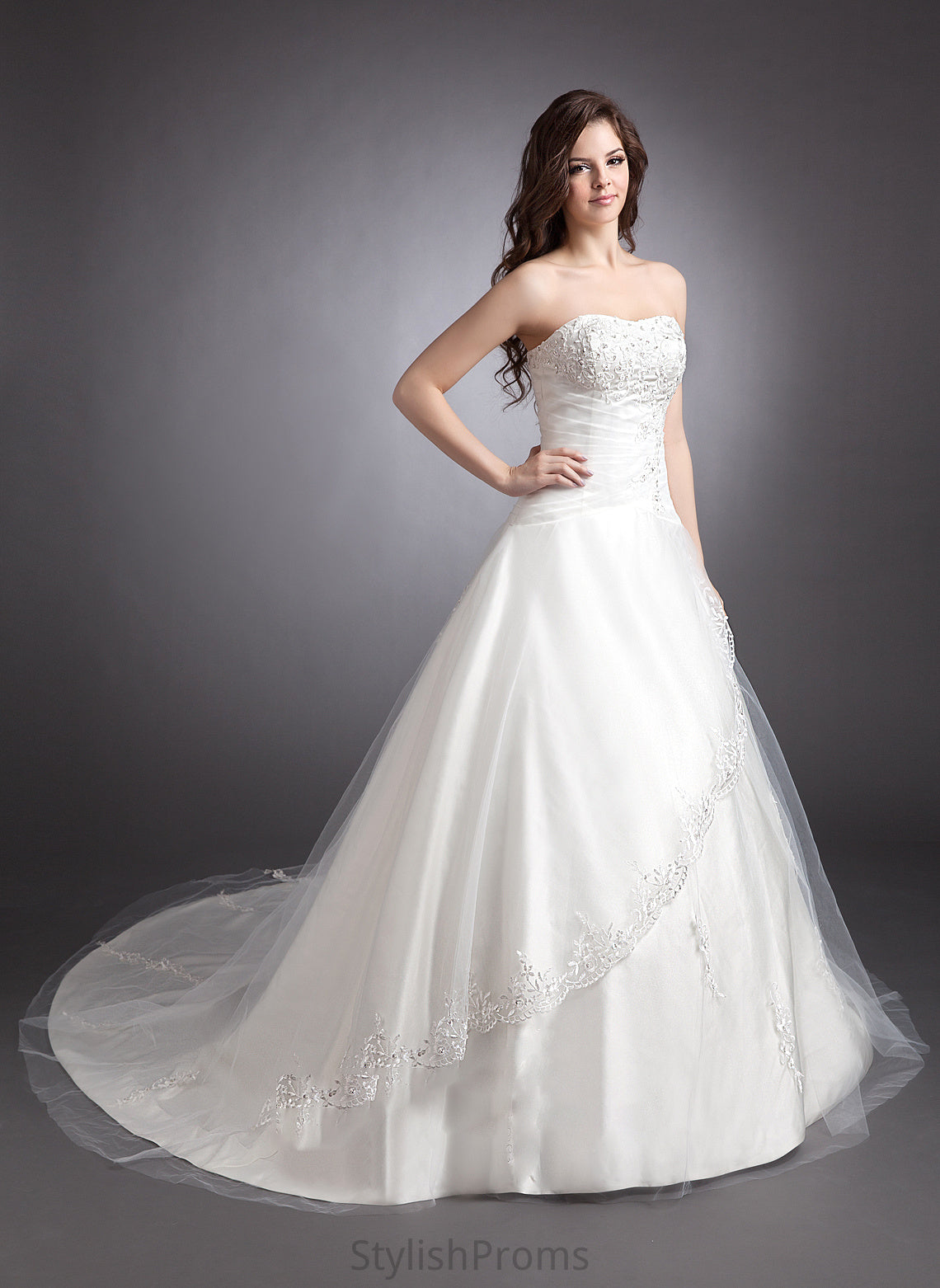 Chapel Wedding Dresses Reagan Dress Beading Train Lace Ball-Gown/Princess With Sweetheart Satin Wedding