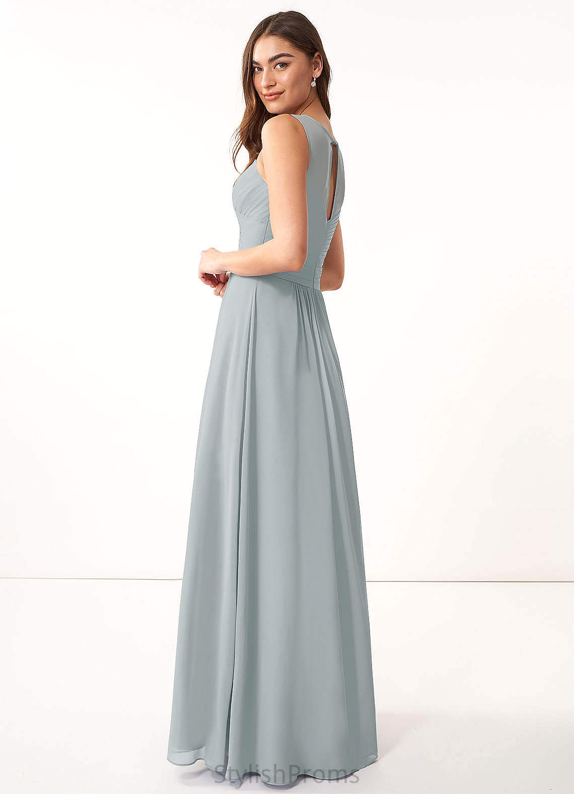 Winifred Velvet Floor Length Sleeveless Spaghetti Staps Trumpet/Mermaid Natural Waist Bridesmaid Dresses