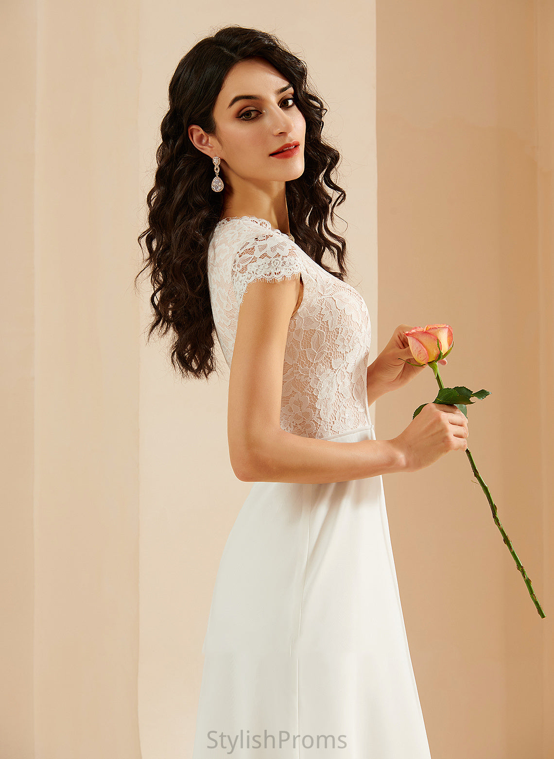 Neck A-Line Lace Floor-Length Scoop Dress With Melanie Wedding Dresses Wedding